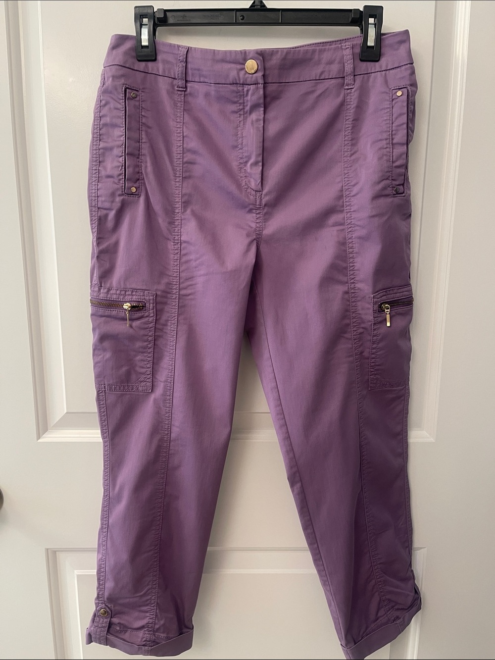 Chico's Lavender Purple Utility Capri Pants/ Size 6